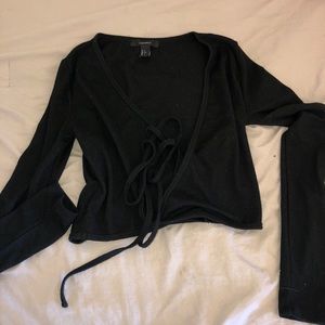 black wrap top